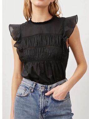 Rails Filomena ruffle flutter sleeve top